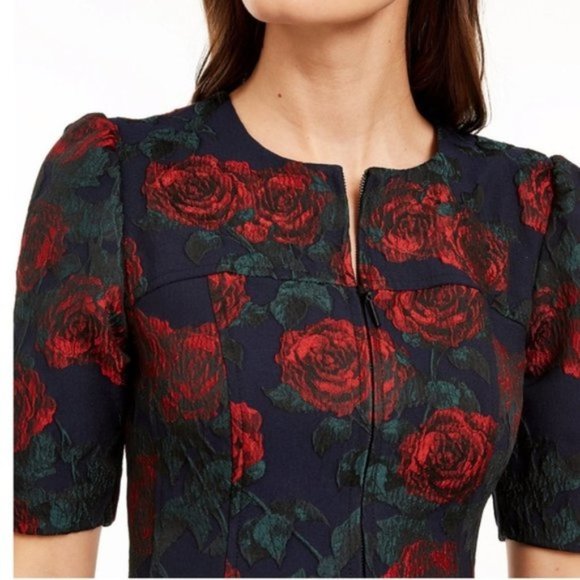 Nanette Lepore Rose Brocade Peplum Top - Picture 3 of 10